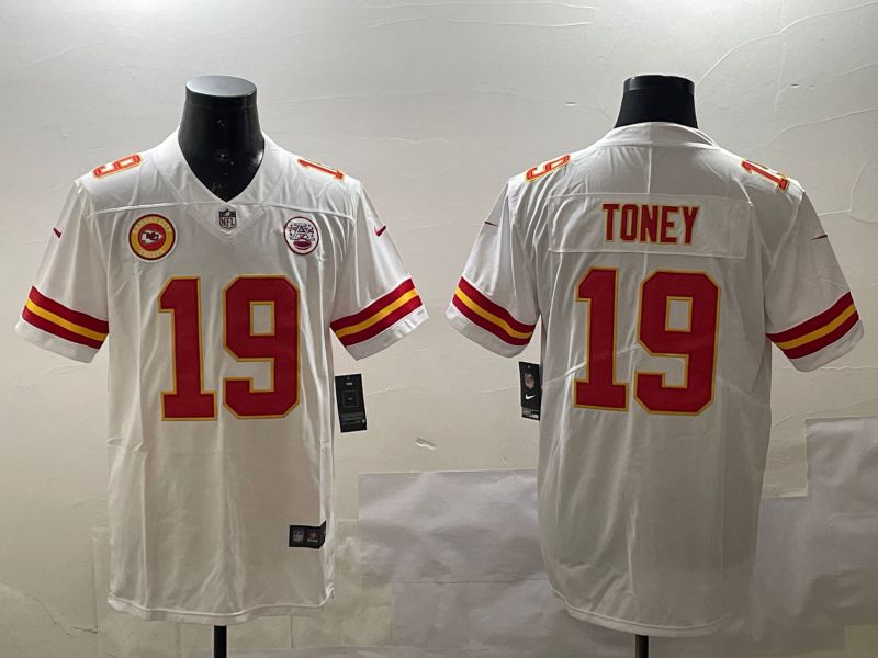 Men Kansas City Chiefs 19 Toney White Second generations 2025 Nike Limited NFL Jersey style 6